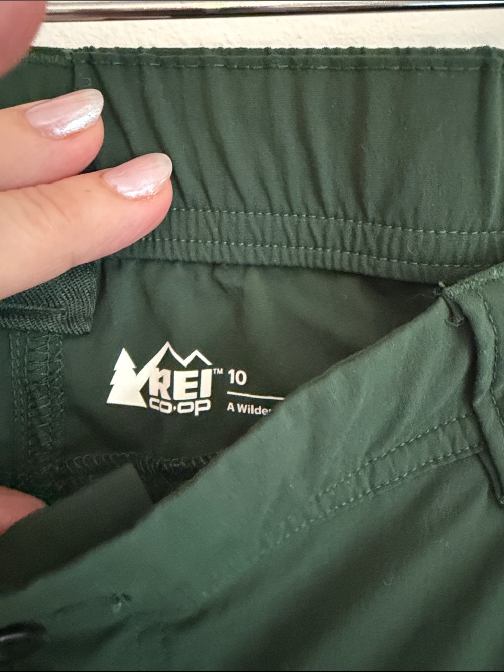 REI Olive Green Cargo Travel Pants - Picture 2 of 4